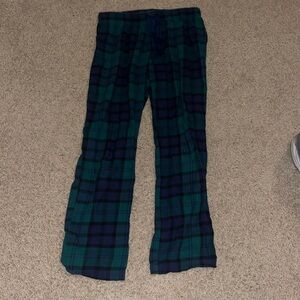 small old navy green and black checkered pants